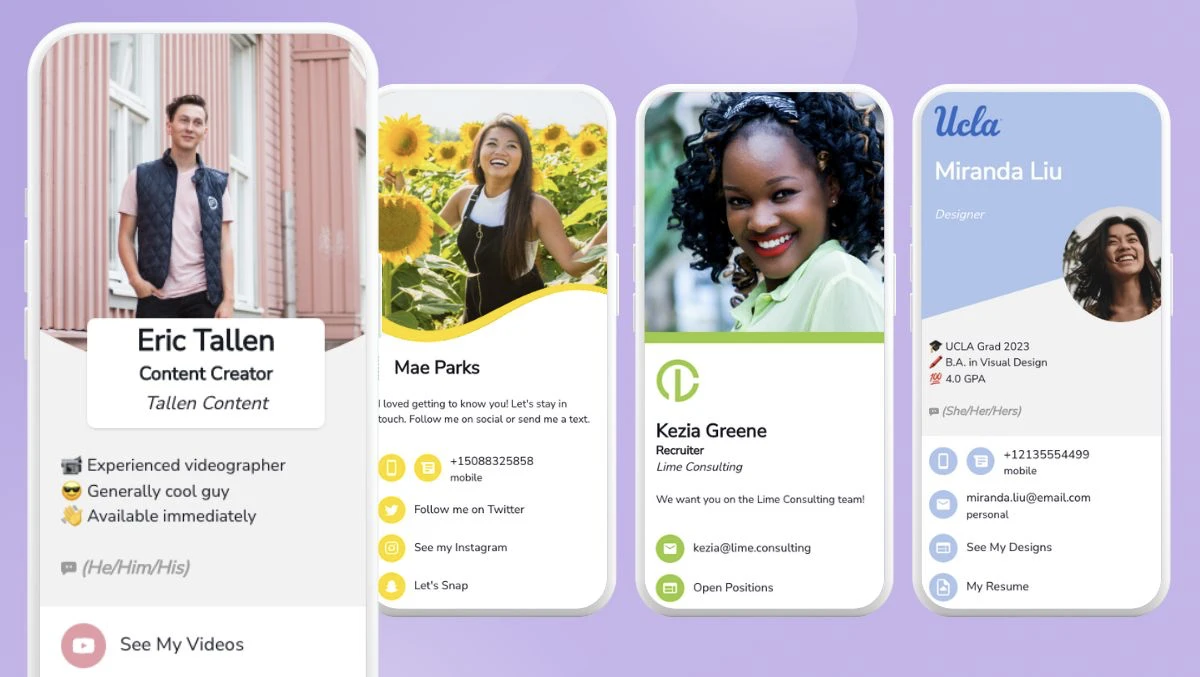 Business Card Design Ideas, Templates to Make a Digital Business Card